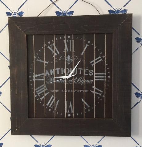 "Big Brown"  Square Clock