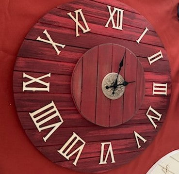 Big Red Round Clock