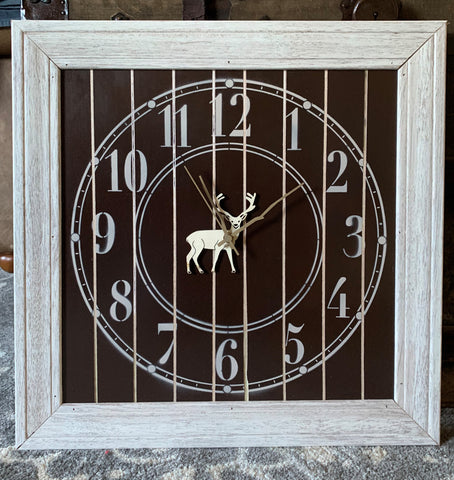 Deer Square Clock