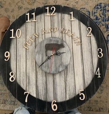 Feed and Grain Cow  Round Clock