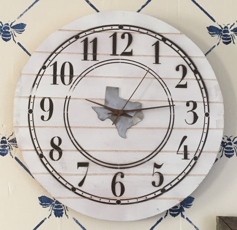 Texas Ticker Small Round Clock