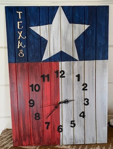 Texas Flag Clock